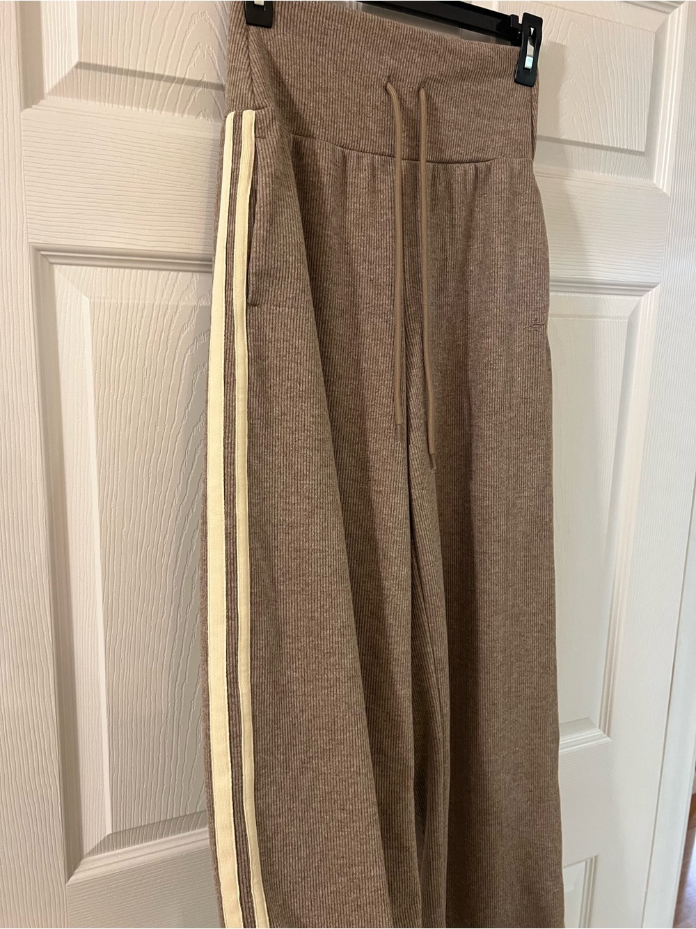 Halara Ribbed High-Waisted Wide-Leg Drawstring Pants NWOT - Picture 9 of 11